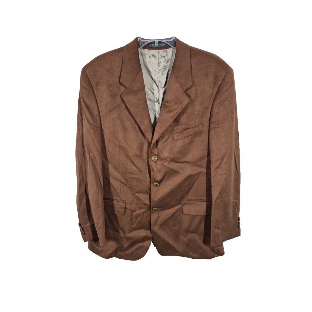 VTG Polo University Ralph Lauren ‎ Sports Coat Mens 42R Brown Microfiber